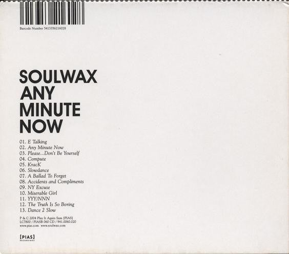 Soulwax : Any Minute Now (CD, Album, O-C)