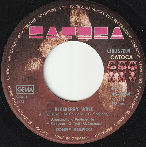 Sonny Blanco : Blueberry Wine (7", Single)