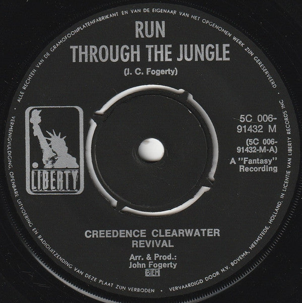 Creedence Clearwater Revival : Run Through The Jungle / Up Around The Bend (7", Single)