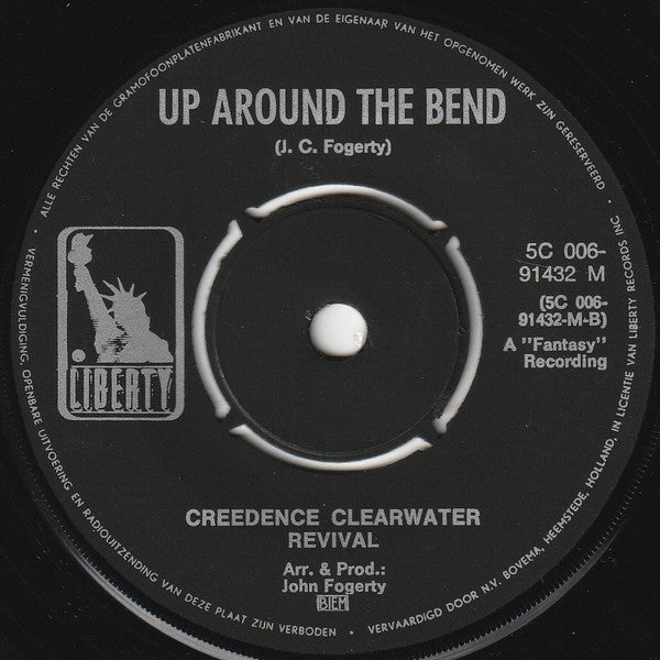 Creedence Clearwater Revival : Run Through The Jungle / Up Around The Bend (7", Single)