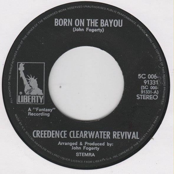 Creedence Clearwater Revival : Born On The Bayou / Proud Mary (7", Single, RE)