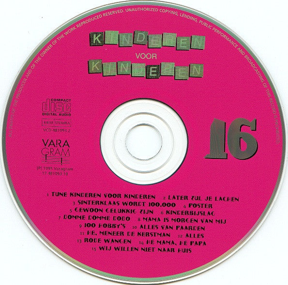 Kinderen voor Kinderen : Kinderen Voor Kinderen 16 (CD, Album)