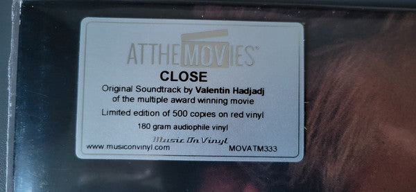 Valentin Hadjadj : Close (Original Motion Picture Soundtrack) (LP, Ltd)