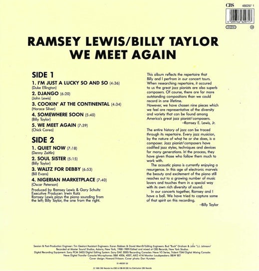 Ramsey Lewis / Billy Taylor : We Meet Again (LP)