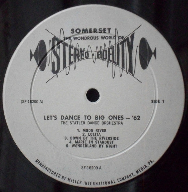The Statler Dance Orchestra : Let's Dance To Big Hits 1962 (LP)