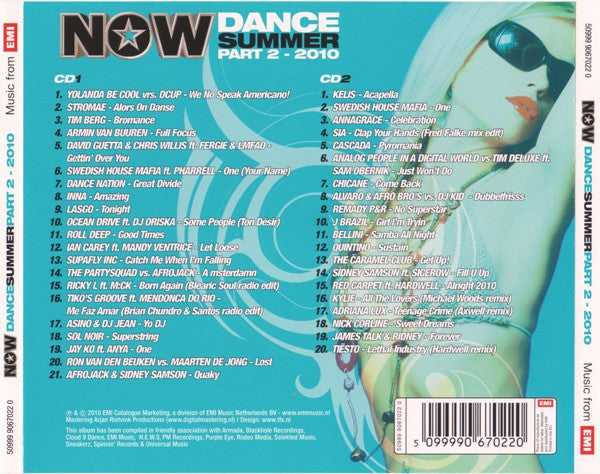 Various : Now Dance Summer Part 2 - 2010 (2xCD, Comp)