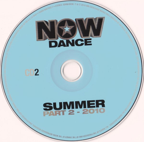 Various : Now Dance Summer Part 2 - 2010 (2xCD, Comp)
