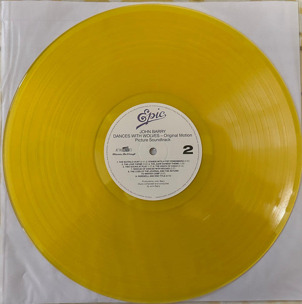 John Barry : Dances With Wolves (Original Motion Picture Soundtrack) (LP, Album, Ltd, Num, RE, Yel)