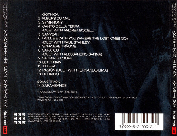 Sarah Brightman : Symphony (CD, Album)