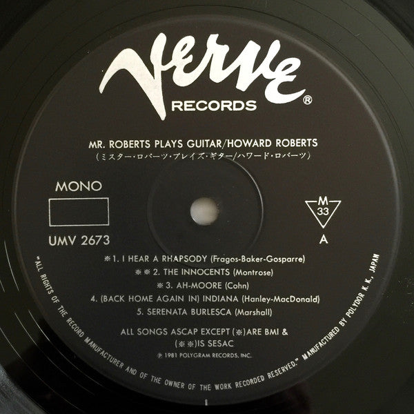 Howard Roberts : Mr. Roberts Plays Guitar (LP, Album, Mono, RE)