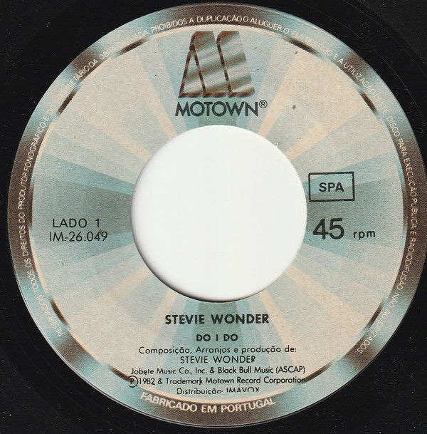 Stevie Wonder : Do I Do (7")