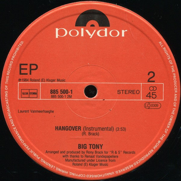 Big Tony : Can't Get Enough Of Your Love, Babe (12", EP)