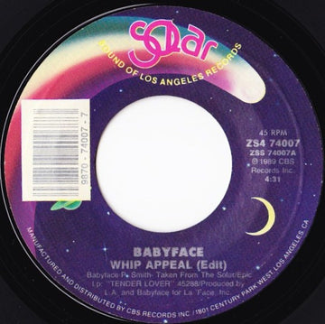 Babyface : Whip Appeal (7", Single, Styrene)