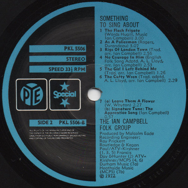 The Ian Campbell Folk Group : Something To Sing About (LP, Album)