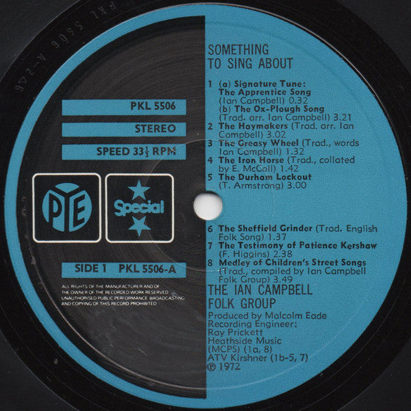 The Ian Campbell Folk Group : Something To Sing About (LP, Album)