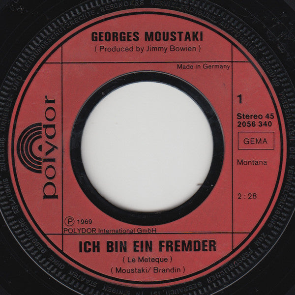 Georges Moustaki : Ich Bin Ein Fremder (7", Single, RE)