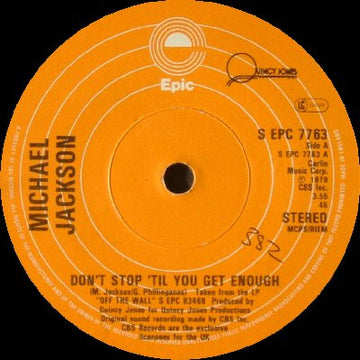 Michael Jackson : Don't Stop 'Til You Get Enough (7", Single, Pap)