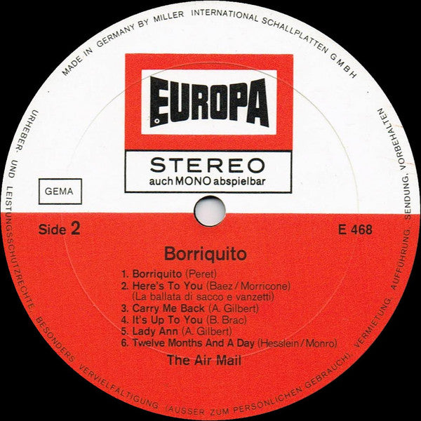 The Air Mail : Borriquito (LP, Album)