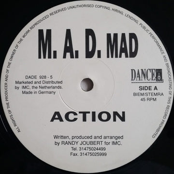 M. A. D. MAD : Action (12")