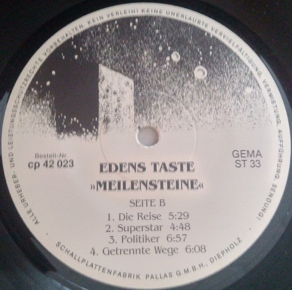 Eden's Taste : Meilensteine (LP, Album)