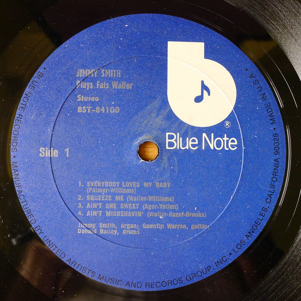 Jimmy Smith : Jimmy Smith Plays Fats Waller (LP, RE)