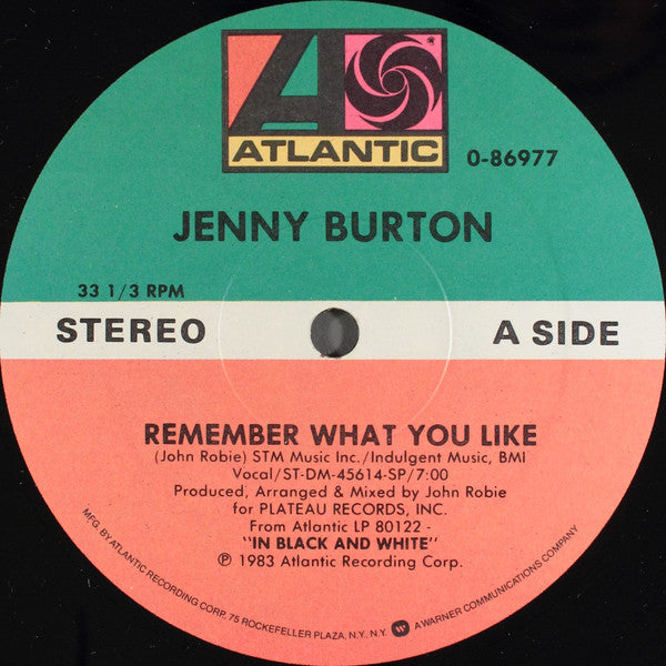 Jenny Burton : Remember What You Like (12", Maxi)