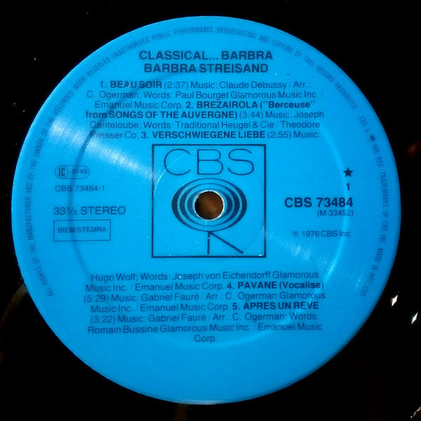 Barbra Streisand : Classical... Barbra (LP, Album)