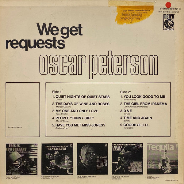 The Oscar Peterson Trio : We Get Requests (LP, Album, RE)