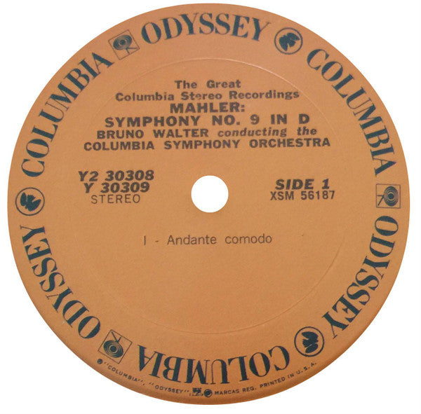 Gustav Mahler, Columbia Symphony Orchestra, Bruno Walter : Symphony No. 9 (2xLP, Album, RE)