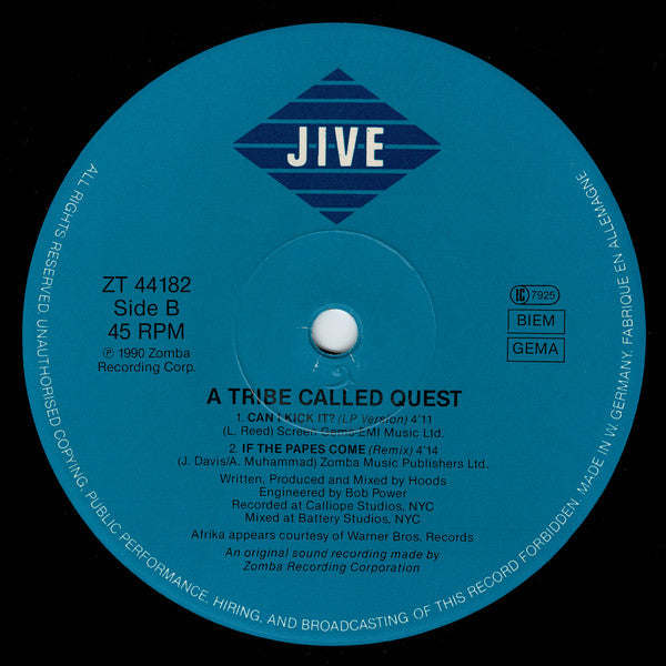 A Tribe Called Quest : Can I Kick It? (12", Maxi)