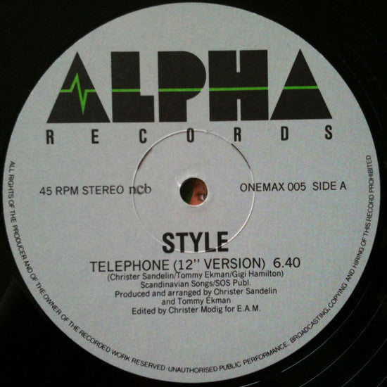 Style (4) : Telephone (USA Remix) (12")