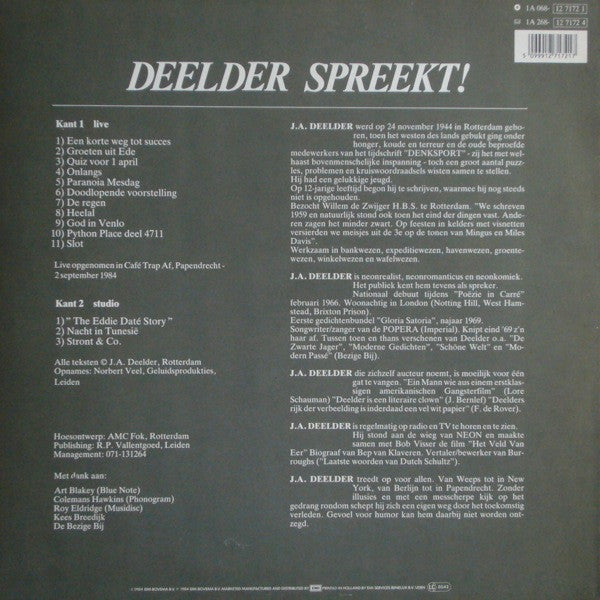 Jules Deelder : Deelder Spreekt! (LP)
