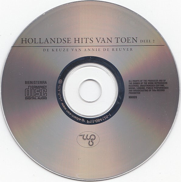 Various : Hollandse Hits Van Toen Deel 2 - De Keuze Van Annie de Reuver (CD, Comp)