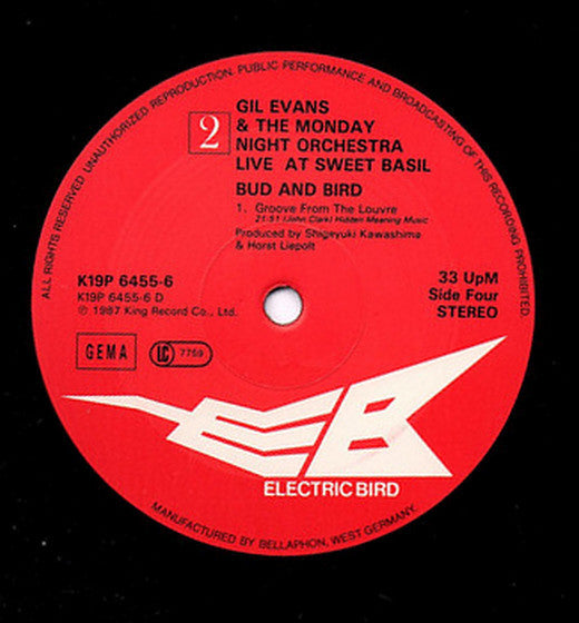 Gil Evans &  The Monday Night Orchestra : Bud And Bird (Live At Sweet Basil) (2xLP, Album)