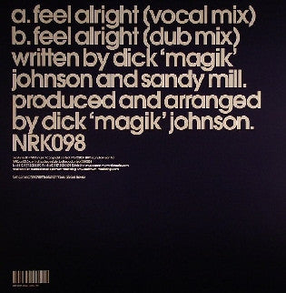 Magik Johnson Ft. Sandy Mill : Feel Alright (12")