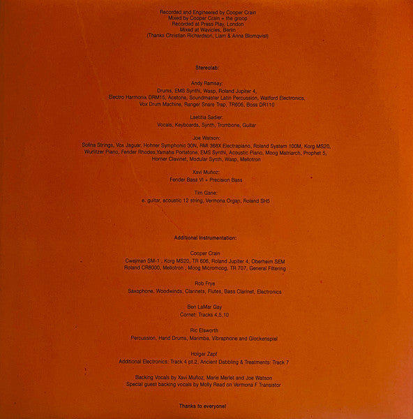 Stereolab : INSTANT HOLOGRAMS ON METAL FILM (LP, Album, cle)