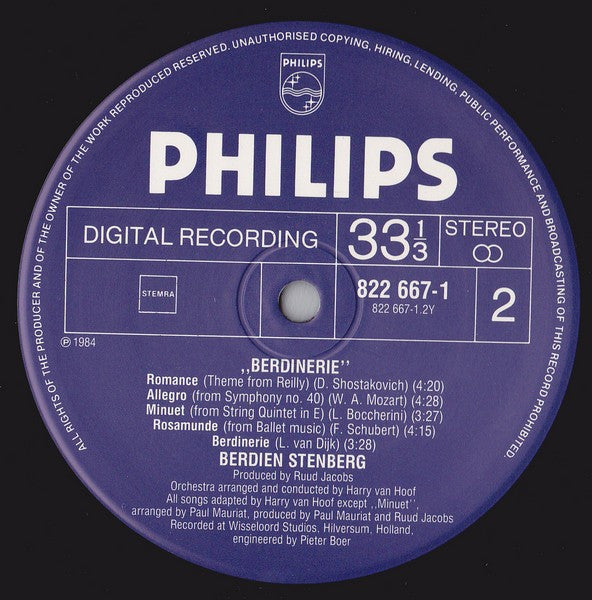 Berdien Stenberg : Berdinerie (LP, Album)