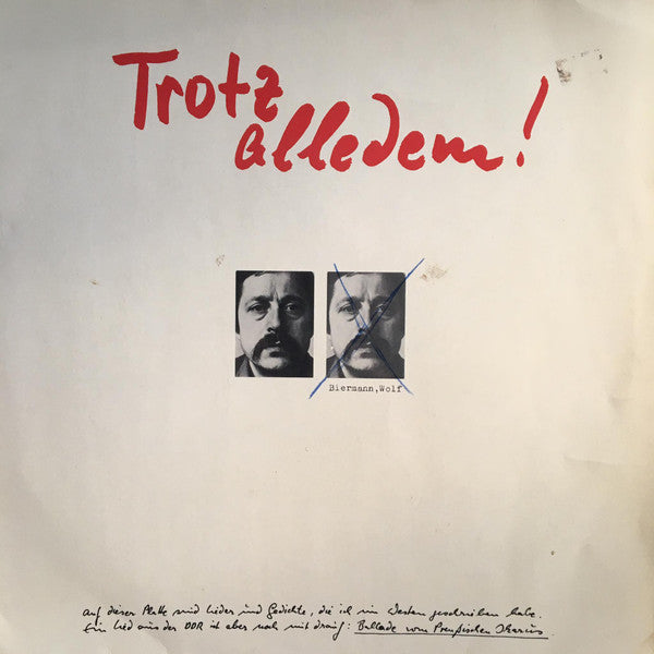 Wolf Biermann : Trotz Alledem! (LP)