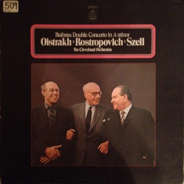 Johannes Brahms – David Oistrach, Mstislav Rostropovich, George Szell · The Cleveland Orchestra : Double Concerto In A Minor (LP, Album, Gat)