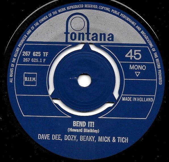 Dave Dee, Dozy, Beaky, Mick & Tich : Bend It ! (7", Single, Mono)
