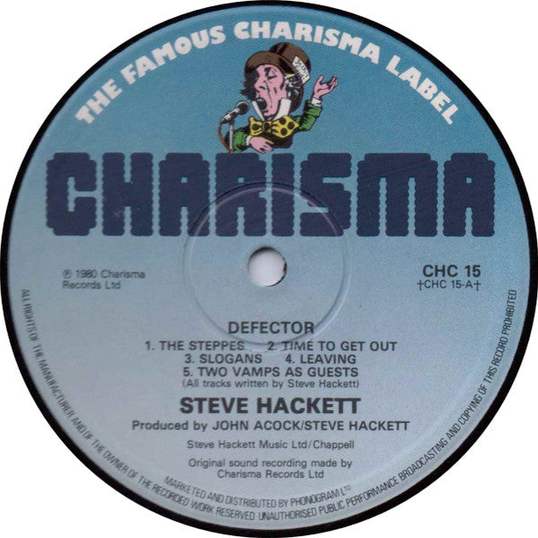 Steve Hackett : Defector (LP, Album, RE)