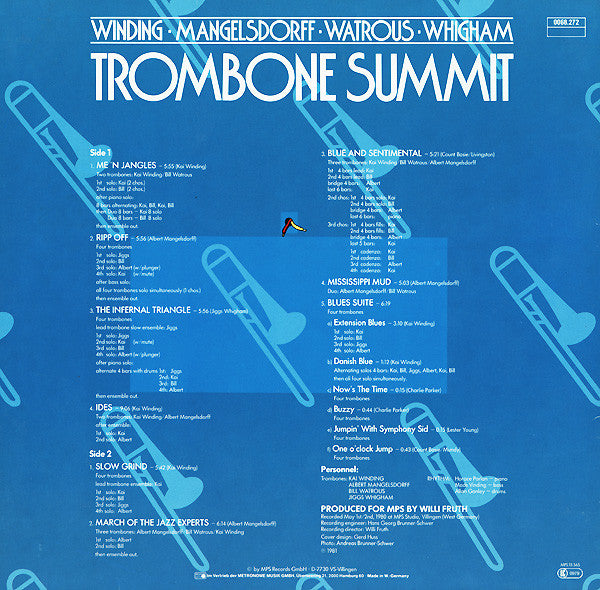 Kai Winding ▪ Albert Mangelsdorff ▪ Bill Watrous ▪ Jiggs Whigham : Trombone Summit (LP, Album)