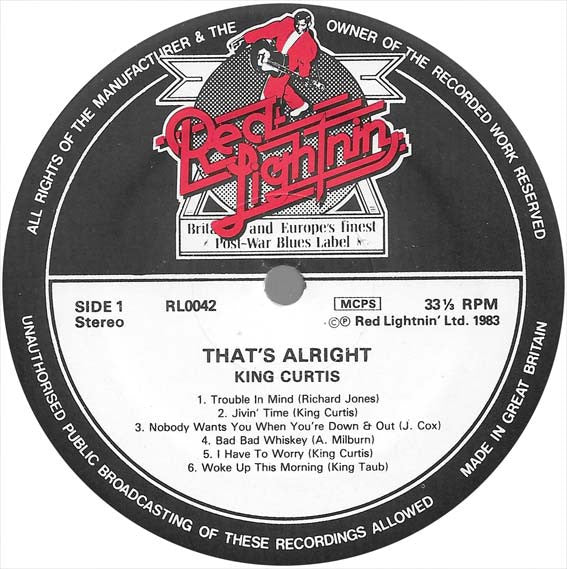 King Curtis : That's Alright (LP, Album, RE)