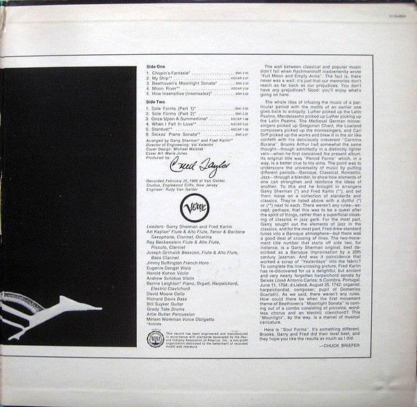 Brooks Arthur Ensemble* : Sole Forms (LP, Album)