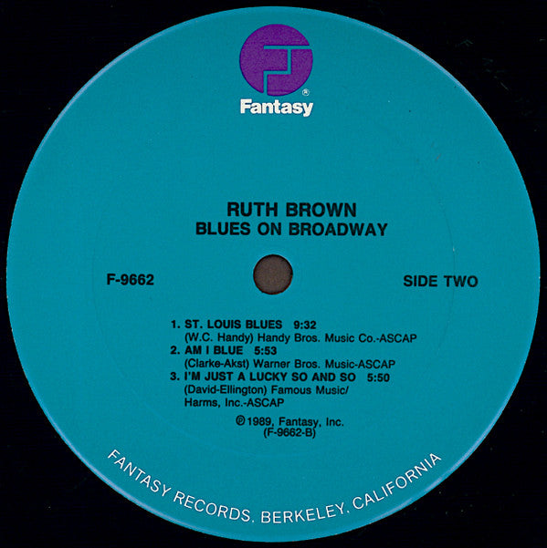 Ruth Brown : Blues On Broadway (LP, Album)