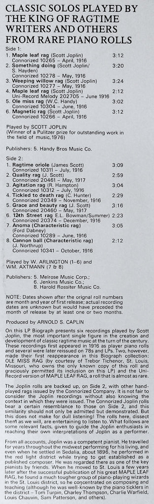 Scott Joplin : Scott Joplin - 1916 (LP, Mono)