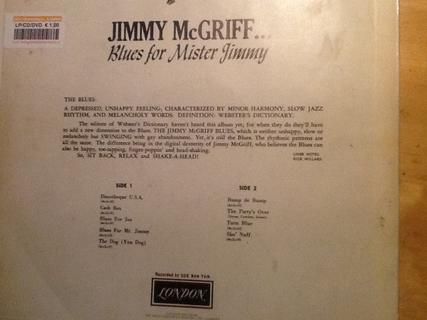 Jimmy McGriff : Blues For Mister Jimmy (LP, Album, Mono)