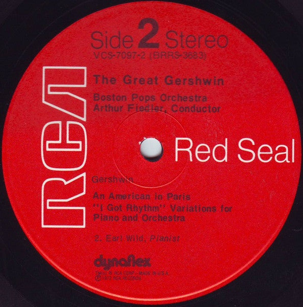 Arthur Fiedler / Boston Pops Orchestra, Earl Wild : The Great Gershwin (2xLP, Comp)