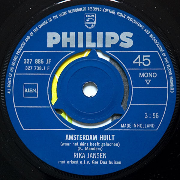 Rika Jansen : Amsterdam Huilt / Er Is Maar Eén Amsterdam (7", Single, Mono)