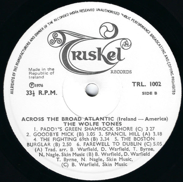 The Wolfe Tones : Across The Broad Atlantic (LP, Album)